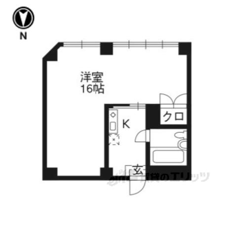 Mビル(ワンルーム/5階)の間取り写真