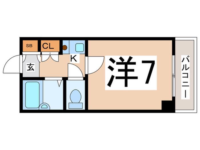 イフ・コート(1K/2階)の間取り写真