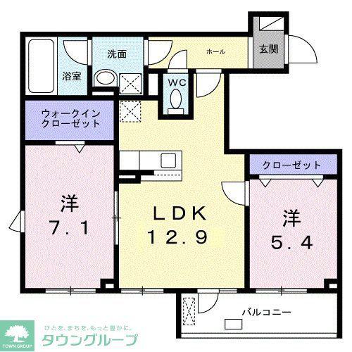 メイガーデン(2LDK/3階)の間取り写真