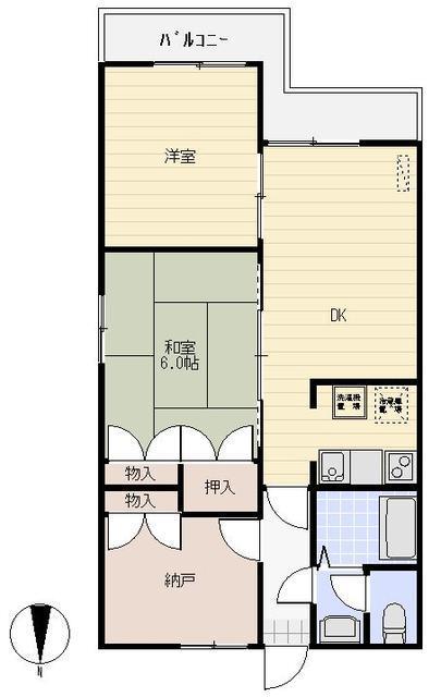 エスポワール古家(2SDK/2階)の間取り写真