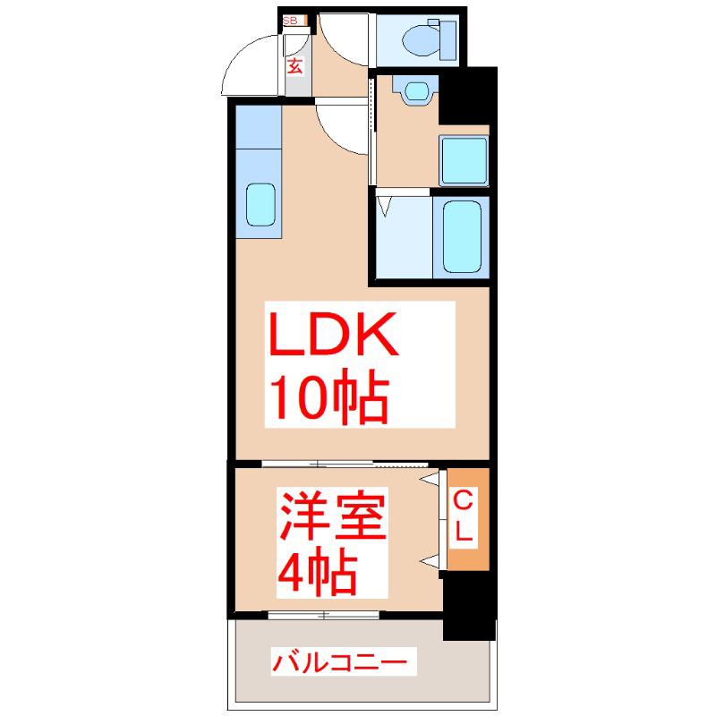 PENGUIN VILLAGE(1LDK/6階)の間取り写真