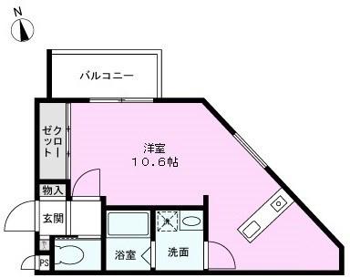 イースト SUMIDA(ワンルーム/3階)の間取り写真