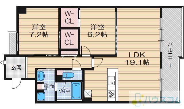 FORBITO(2LDK/3階)の間取り写真