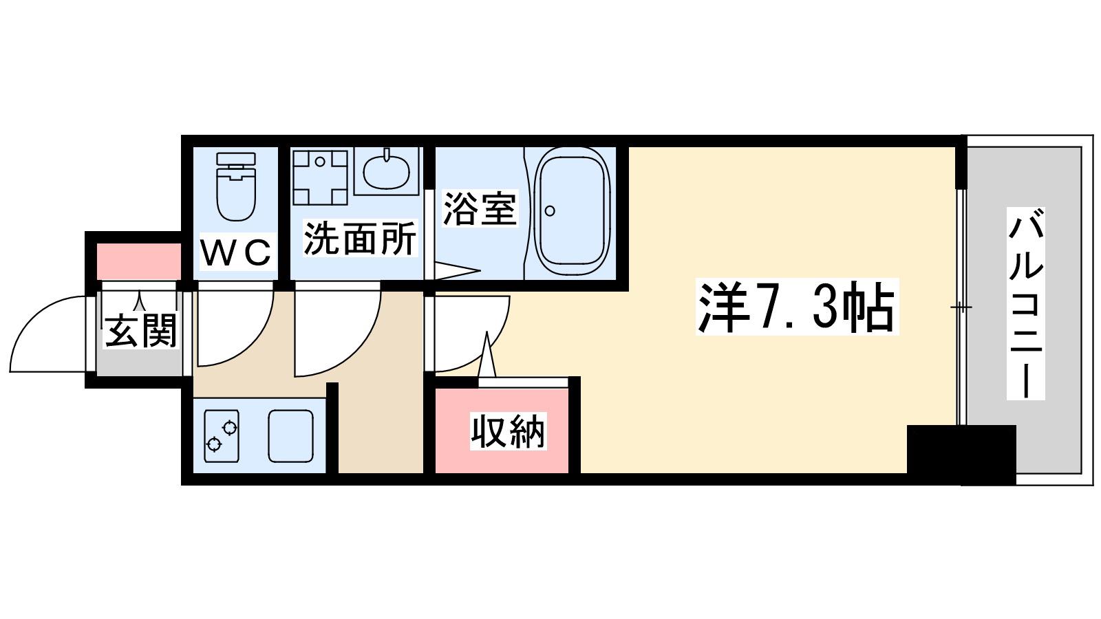 ラドゥセール西天満(1K/11階)の間取り写真