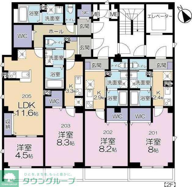 BELLE FORET & RIZIEREベル フォーレ(1K/4階)の間取り写真