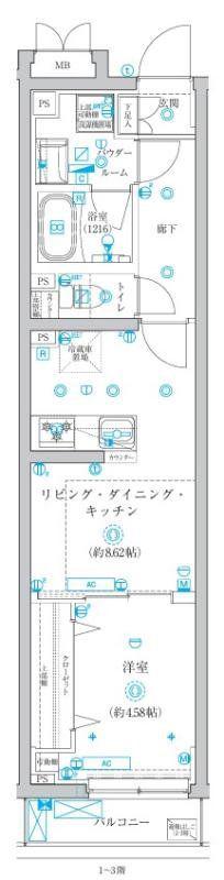 アーバンパーク成増II(1LDK/3階)の間取り写真