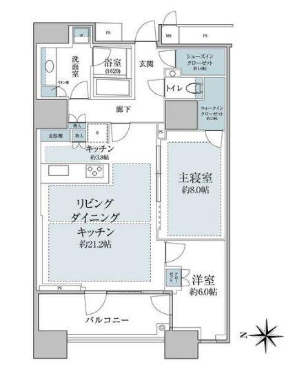 三田ガーデンヒルズ イーストヒル(2LDK/9階)の間取り写真