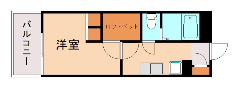 レオパレス博多駅東 小野田ビル(1K/3階)の間取り写真