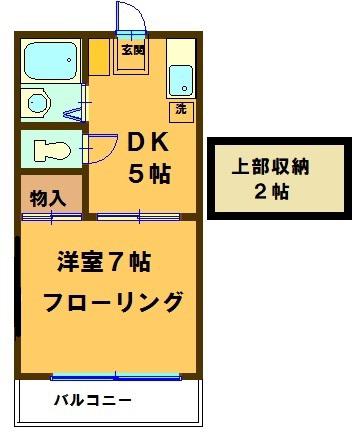 ピカソ・ウィズ(1DK/1階)の間取り写真