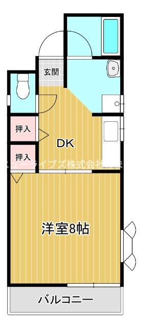 ミスズ97(1DK/1階)の間取り写真