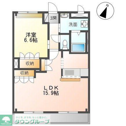 ひまわり(1LDK/2階)の間取り写真