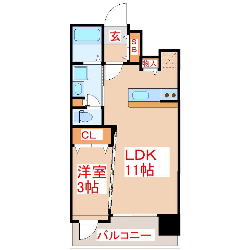GRAN FIORE(1LDK/5階)の間取り写真