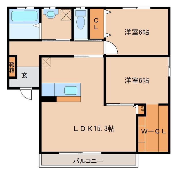 ASTER(2SLDK/2階)の間取り写真