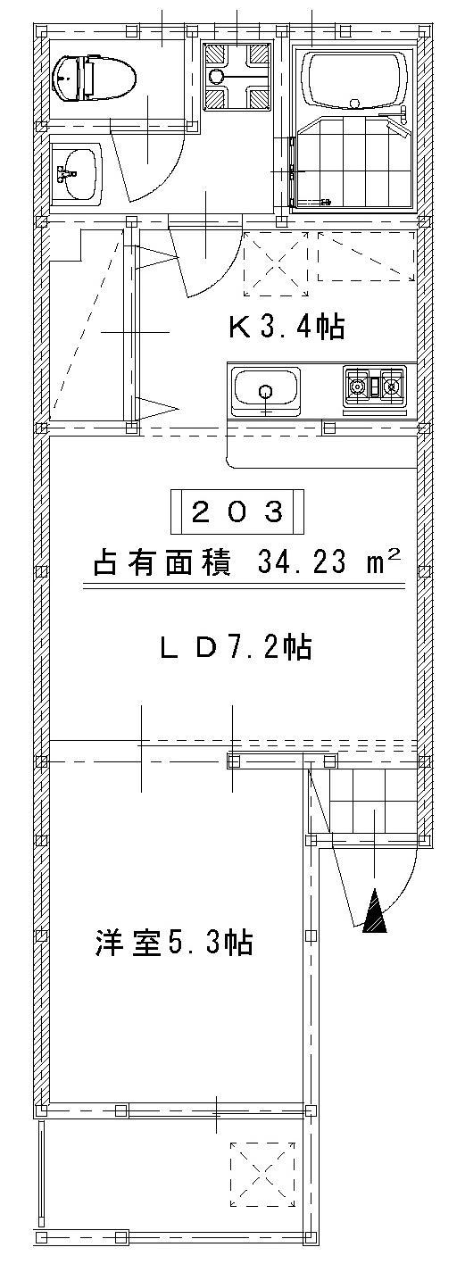 プリマヴェーラもみじが丘(1LDK/2階)の間取り写真