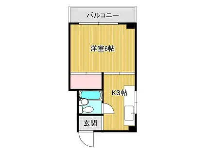 メゾンプチ船津(1K/3階)の間取り写真