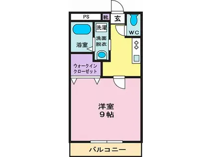 セレーノ(1K/2階)の間取り写真