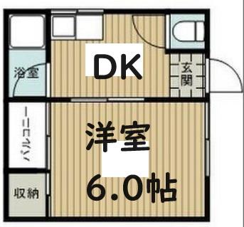 イルソーレ出来島II(1K/4階)の間取り写真