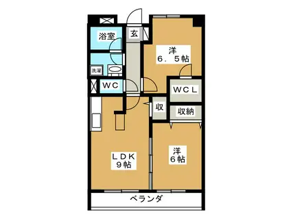 GRANDEUR(1SDK/1階)の間取り写真