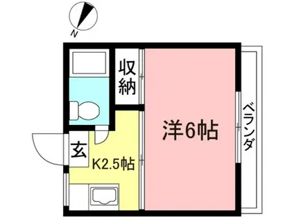 メゾンリビエラ(1K/1階)の間取り写真