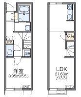 レオネクストエスペランサE(1LDK/1階)の間取り写真
