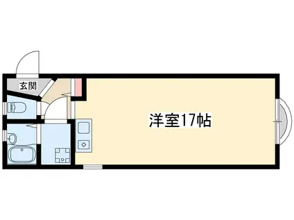 パインリーフ東三国(ワンルーム/3階)の間取り写真