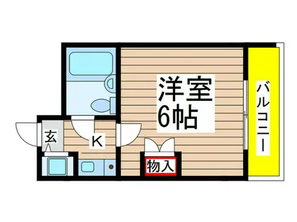 大和船橋マンション(1K/2階)の間取り写真