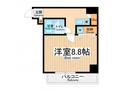 野田屋ビル(1K/6階)の間取り写真