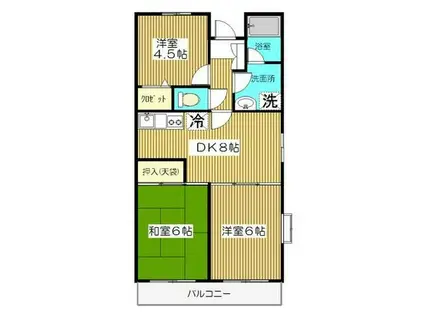 クレール渋谷弐番館(3DK/3階)の間取り写真