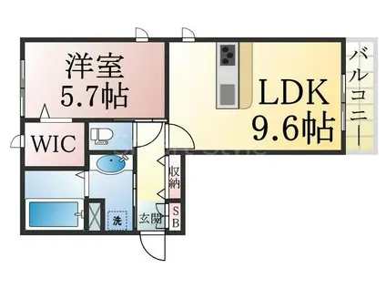 セジュール垂水イースト(1LDK/2階)の間取り写真