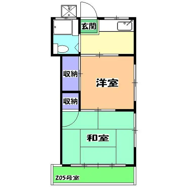 コーポ川尻 1階階 間取り