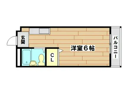 松が丘エンビイマンション(1K/4階)の間取り写真