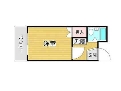 ジャルダン・イチカワ(1K/4階)の間取り写真