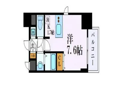 プレサンス名古屋駅前グランヴィル(1K/4階)の間取り写真