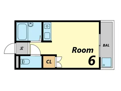 エクセルハイツ(ワンルーム/1階)の間取り写真