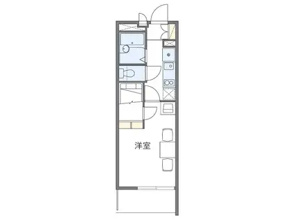 西武新宿線 武蔵関駅 徒歩8分 4階建 築19年(1K/3階)の間取り写真