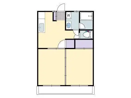 メゾンセンチュリー(2DK/2階)の間取り写真