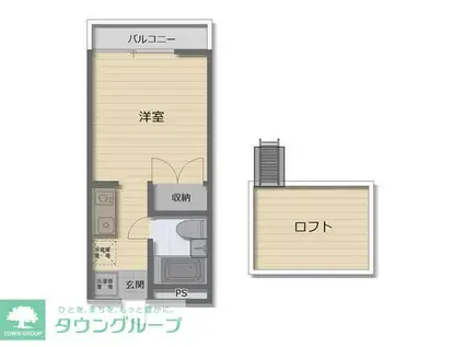 ソルテーラ350(ワンルーム/1階)の間取り写真