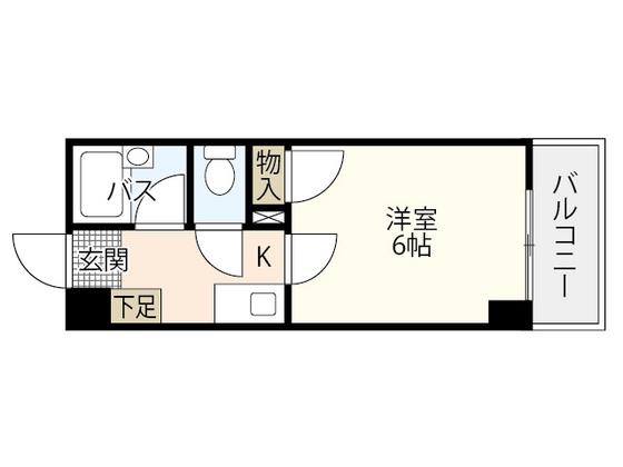 アメニティ21(1K/2階)の間取り写真