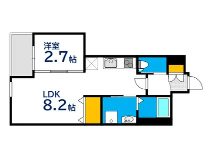 月光西川口町弐番館(1LDK/2階)の間取り写真