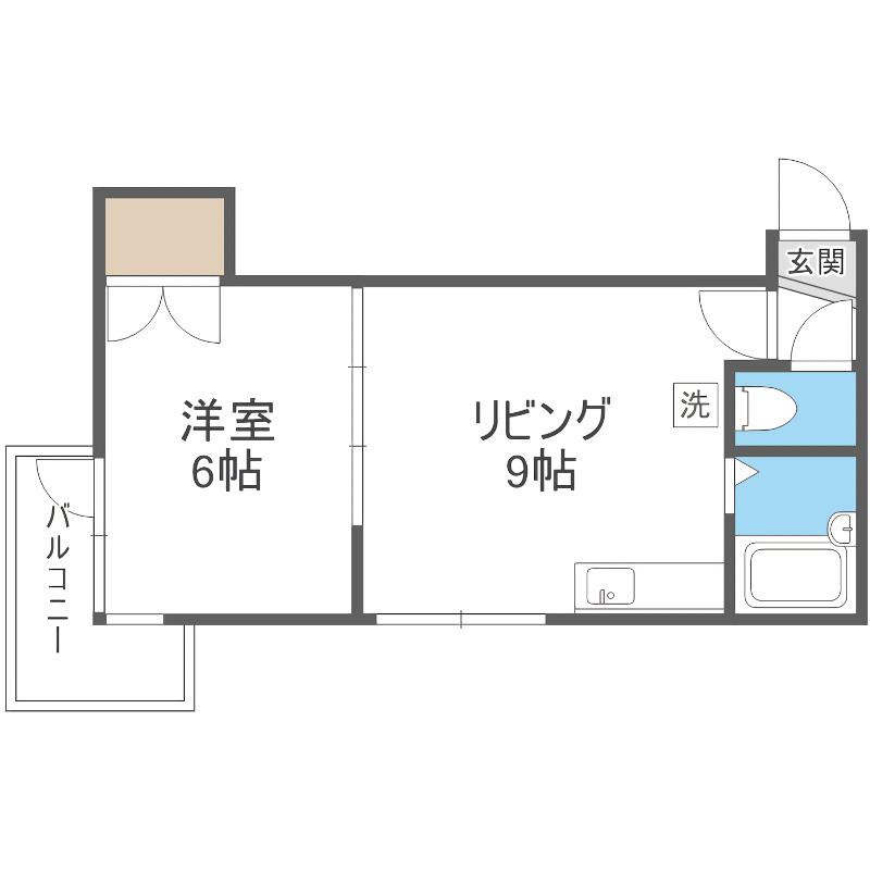 パルコート62(1LDK/3階)の間取り写真
