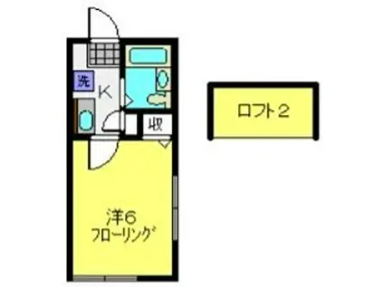 ハイム21(1K/1階)の間取り写真