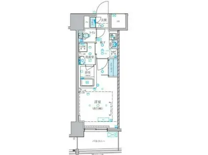 ベルシード横濱大通公園(1K/9階)の間取り写真