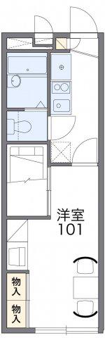 レオパレスステイブル(1K/2階)の間取り写真