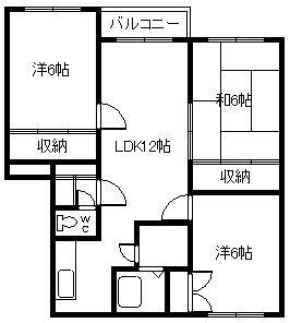 近永ハイツ(3LDK/3階)の間取り写真