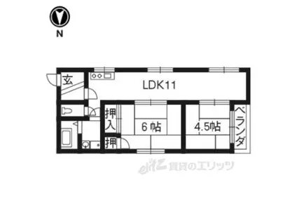 ヒゴエグゼクティブビル(2LDK/4階)の間取り写真