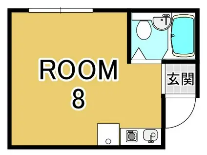 フロンティ松伝1(ワンルーム/1階)の間取り写真