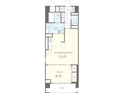 フェリクス八事表山(1LDK/2階)の間取り写真