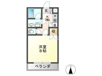 ソシア29(1K/4階)の間取り写真