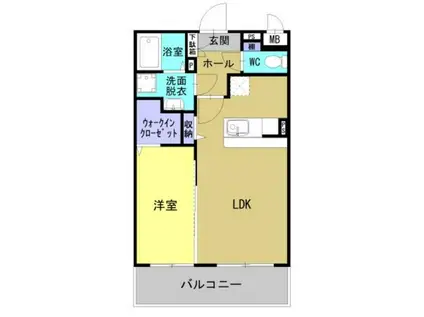 WELLNESS(1LDK/3階)の間取り写真