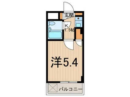 カーサ・フェリス(1K/1階)の間取り写真